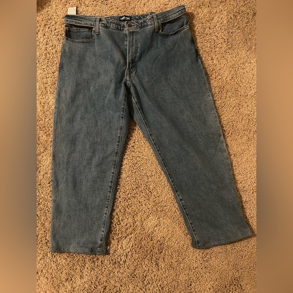 NWT LANDS' END SQUARE RIGGER MEN'S RELAXED FIT 5 POCKET MEDIUM WASH JEAN 42X29
